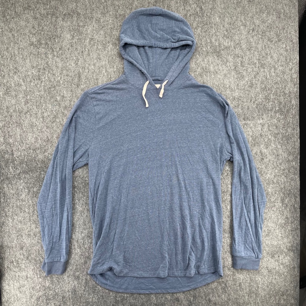 Marine Layer Hoodie Mens XL Blue Heathered Long Sleeve Pullover Drawstring